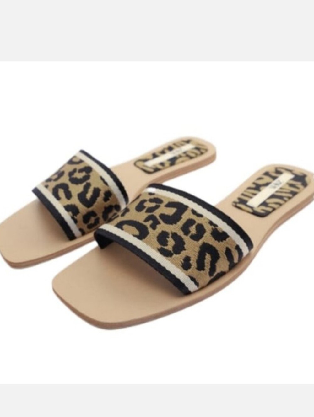 ZARA ANIMAL PRINT FLAT SANDALS SS22 LEOPARD | 3608/910 SZ 9 EU 40